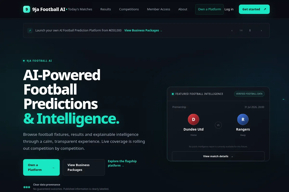 9jaFootballAI website preview
